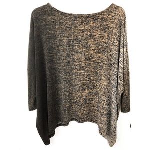 Clara Sun Woo Brown Ombré Top M Shark Bite Hem